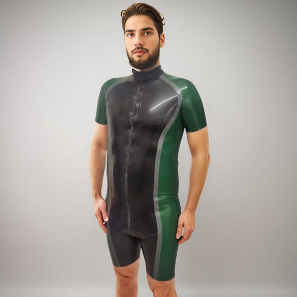 Omega suit with front 3 way thru zip
